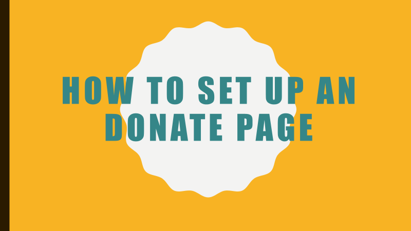 Creating a Donation Page